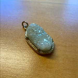 3/$10 jewelry: Gold Frame Crystal Geode Pendant